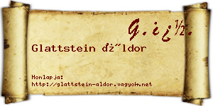 Glattstein Áldor névjegykártya